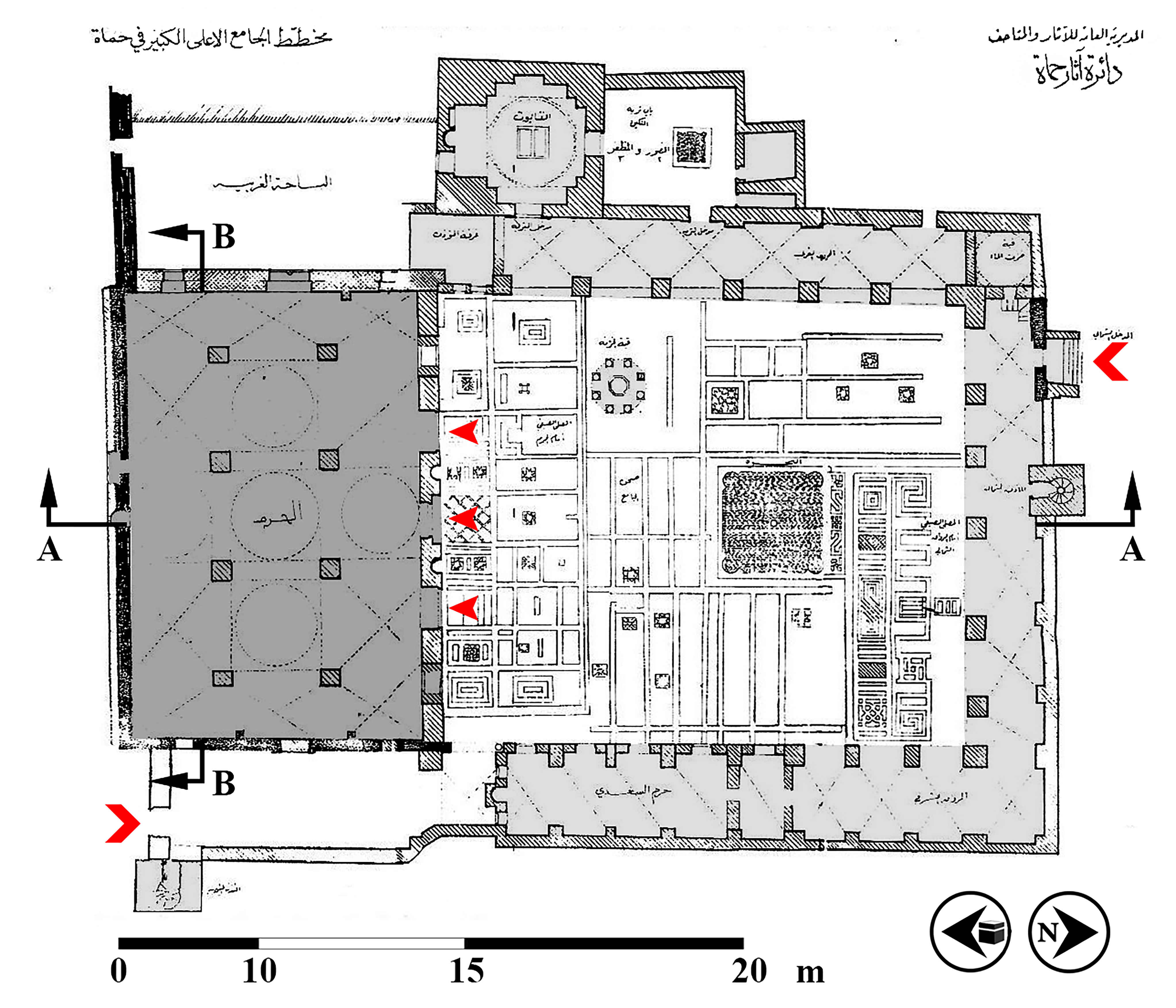 Layout of the Upper Mosque in Hama [25].