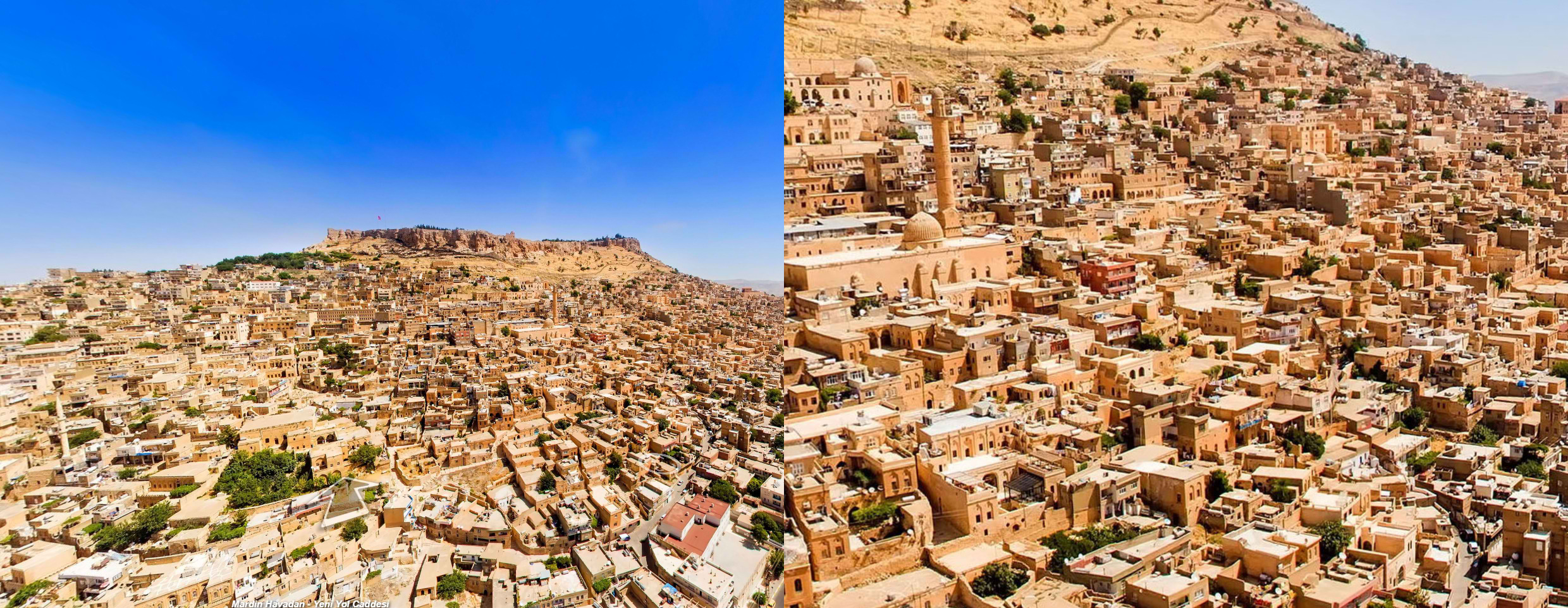Research Area (a) Mardin city view and (b) Mardin settlement [22].